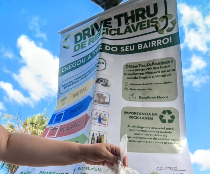 Prefeitura de Mossoró realiza drive thru de recicláveis neste sábado no bairro Aeroporto II